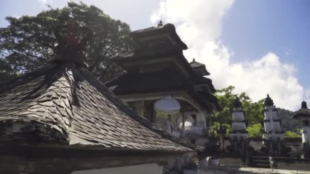 Orbital Shot Pura Luhur Lempuyang Temple Sacred Incense — стокове відео