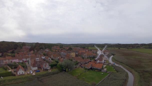 Imagens Drones Aéreos Cley Next Sea Paisagem Circundante Norfolk — Vídeo de Stock