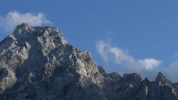 Time Lapse Clouds Mountain Peak Sunset Ojstrica Kamnisko Savinjske Alpe — Αρχείο Βίντεο