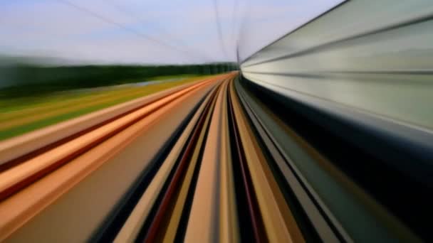 Seamless Loop Timelapse High Speed Train Ride — Stock video