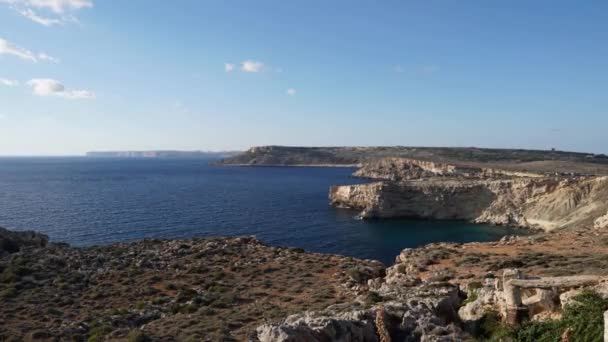 Time Lapse Video Northern Malta Ghajn Znuber Tower — ストック動画