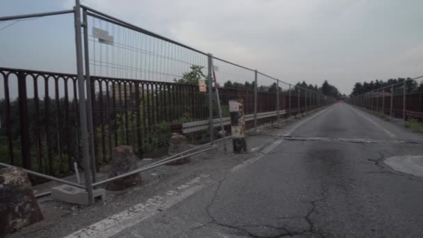 San Michele Bridge Paderno Calusco Adda Bergamo Italy Bridge Now — Video Stock