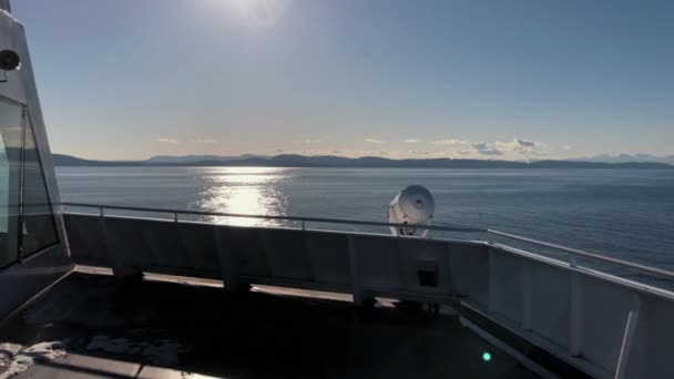 View Cruising Ferry Deck — стоковое видео