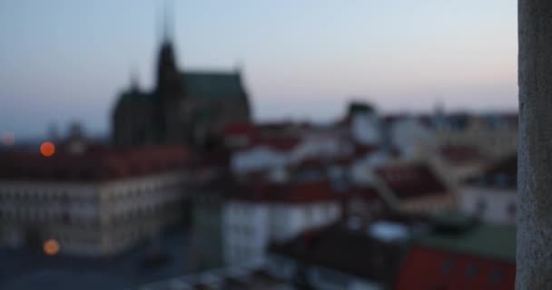 Vista Cidade Histórica Brno Partir Torre Velha Revelando Partir Dos — Vídeo de Stock