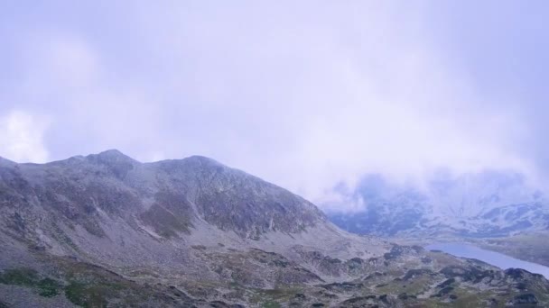 Wide Shot View Retezat Mountains Romania — Vídeos de Stock