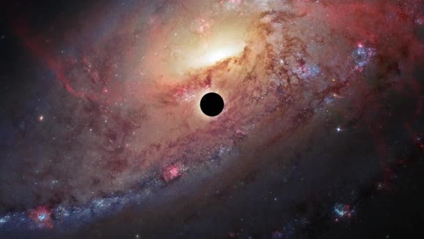 Schwarzes Loch Als Gravitationslinse Elemente Dieses Bildes Von Der Nasa — Stockvideo