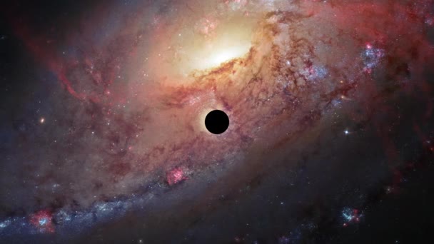 Black Hole Gravitational Lens Elements Image Furnished Nasa Centered Long — Stock Video