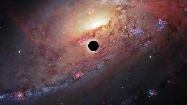 Schwarzes Loch Als Gravitationslinse Elemente Dieses Bildes Von Nasa Long — Stockvideo