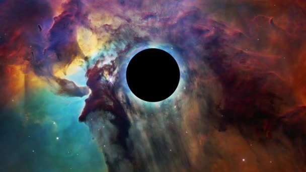 Gravitational Lensing Black Hole Elements Image Furnished Nasa Long — стокове відео
