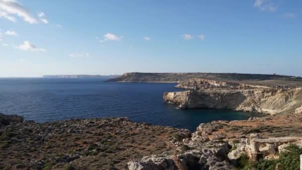 Time Lapse Video Northern Malta Ghajn Znuber Tower — стоковое видео