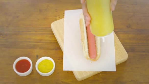 Latin American Hot Dog — Stok Video