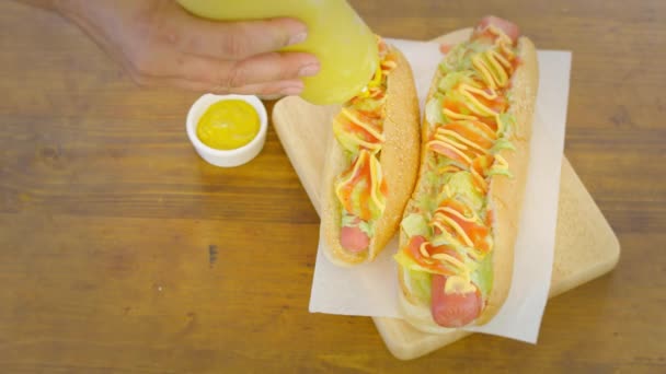 Latin American Hot Dog — Video Stock