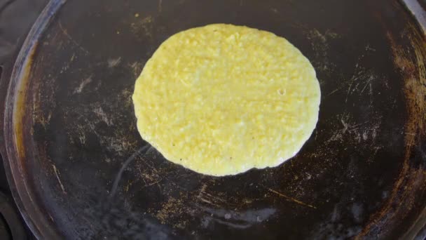 Venezuelan Cachapas Made Corn Tortilla — Stockvideo