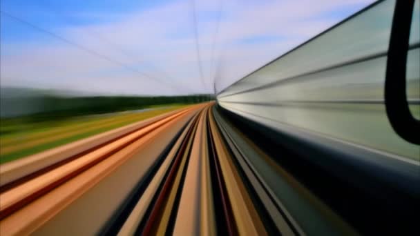 Timelapse High Speed Train Ride Seamless Loop Full Frame — Video