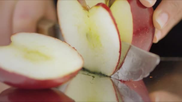 Poisoned Red Apple Cut — Stockvideo