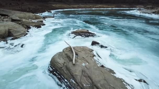 Sheet Ice Blue River — Stockvideo