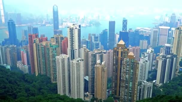 Time Lapse Beautiful Architecture Building Hong Kong Cityscape — Stockvideo