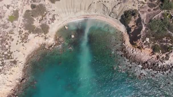 Aerial Drone Video Western Malta Mgarr Area Fomm Rih Bay — Stok video