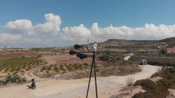 Aerial Drone Video Western Malta Mgarr Area Fomm Rih Bay — 비디오