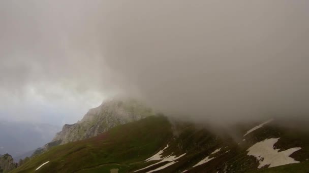 Paisaje Montaña Con Montañas Nevadas Bucegi Rumania Destinos Turísticos Escénicos — Vídeos de Stock