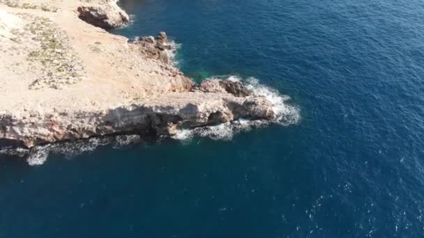 Aerial Drone Video Malta Mellieha Surroundings — Stockvideo