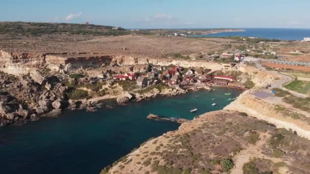 Aerial Drone Video Malta Mellieha Surroundings — Video Stock