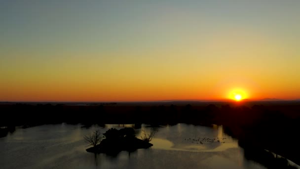 Sunrising Desert Lake — Vídeos de Stock