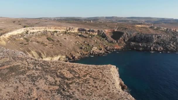 Aerial Drone Video Malta Mellieha Surroundings — ストック動画