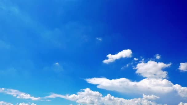 Time Lapse Beautiful Nature White Cloud Moving Blue Sky — Stock videók