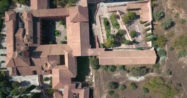 Aerial View Big Monastery — Stockvideo