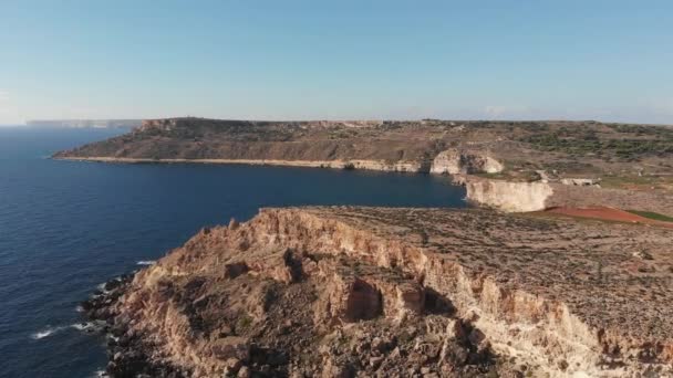 Aerial Drone Video Malta Mellieha Surroundings — Vídeo de stock