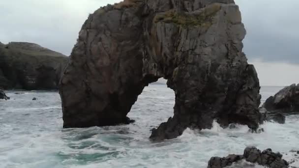 Crohy Head Donegal Ireland Ocean Waves Rocks — Stockvideo