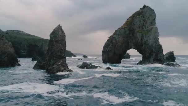 Crohy Head Donegal Ireland Ocean Waves Rocks — Vídeo de stock