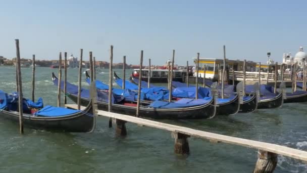 Venice Italy Gondolas View — Stok video