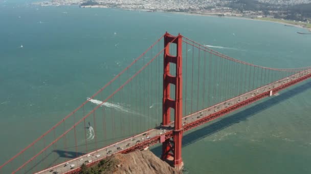 Aerial Video San Francisco Golden Gate Bridge — Stockvideo