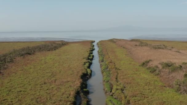 Aerial Video Delta Water Northern California — Stock videók