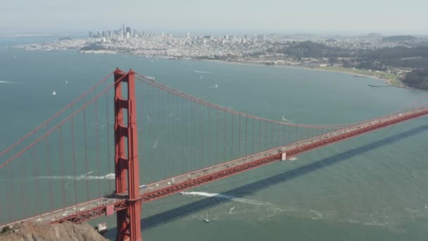 Aerial Video San Francisco Golden Gate Bridge — Vídeos de Stock