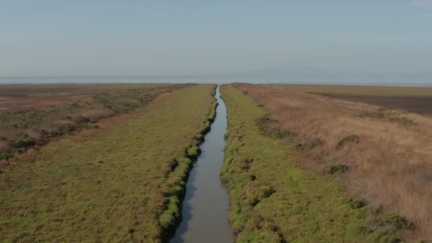 Aerial Video Delta Water Northern California — 图库视频影像