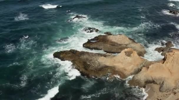 Aerial Video Coast Northern California Bodega Bay — Stock videók