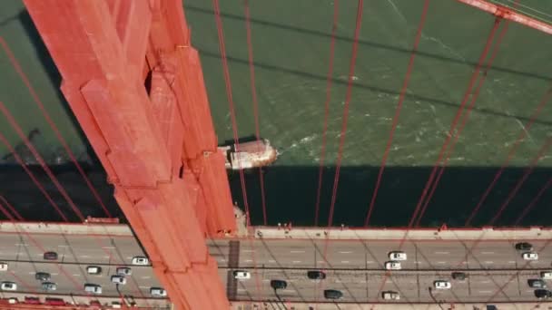 Aerial Video San Francisco Golden Gate Bridge — стокове відео