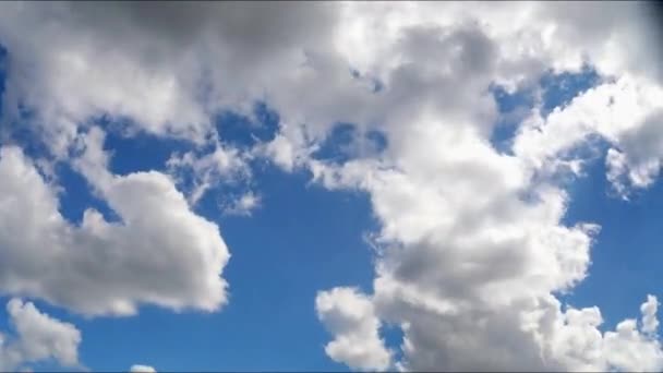 Time Lapse Clouds Rolling Sky Build Disperse Move — Stockvideo