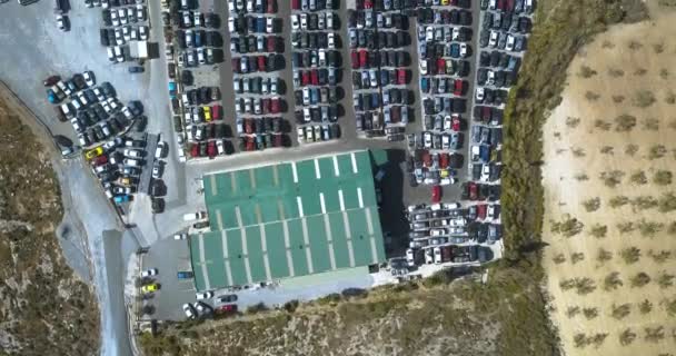 Aerial View Scrapyard — Stock video