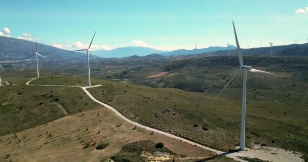Aerial View Windmills Spain — Vídeo de Stock
