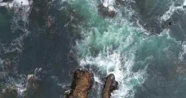 Aerial View Big Sur Coast High Way Monterrey California — Stockvideo