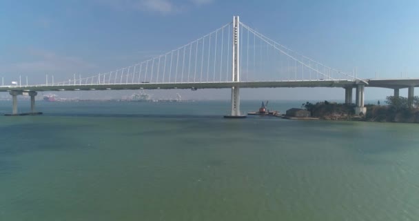 Foto Aerea Veicoli Movimento San Francisco Oakland Bay Bridge Con — Video Stock