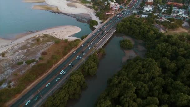 Aerial View Rush Hour Selander Bridge Dar Salaam — 图库视频影像