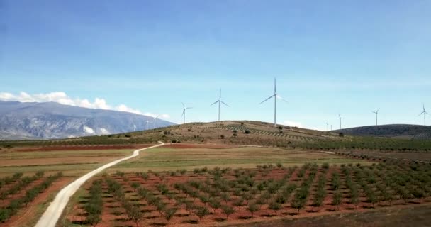 Aerial View Windmill Park Spain — Stok video