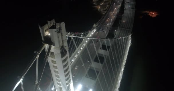 Foto Aerea Veicoli Movimento San Francisco Oakland Bay Bridge Con — Video Stock