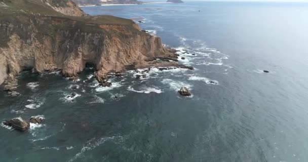 Aerial View Big Sur Coast High Way Monterrey California — Stok video