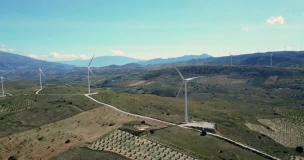 Aerial View Windmill Park Spain — Video Stock